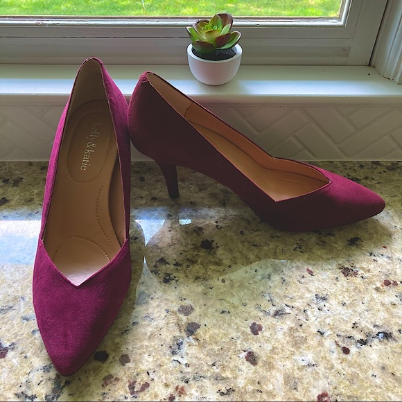 Kelly & Katie Shoes - NWOT Purple Suede Pumps